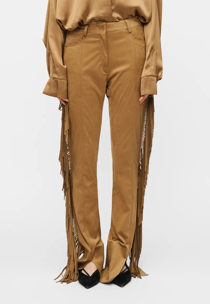 Kalhoty s třásněmi, Norma Kamali/Zalando, 13 340 Kč
