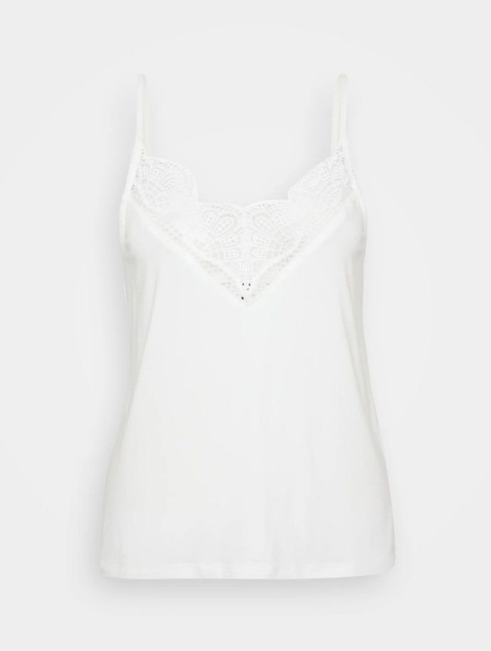 Bílý krajkový top, Vero Moda, 424 Kč
