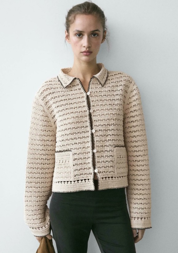 Kardigan s  límečkem, Massimo Dutti, 2 999 Kč
