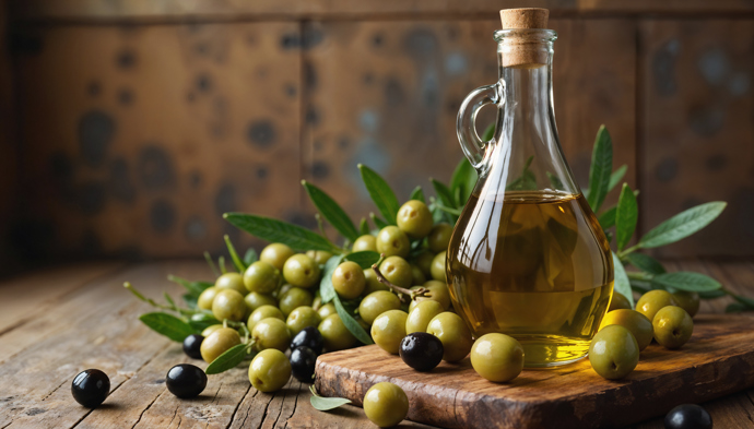 Olivový olej
Extra panenský olivový olej je bohatý na mononenasycené mastné kyseliny a antioxidanty. Nahrazení živočišných tuků olivovým olejem může pomoci snížit hladinu LDL cholesterolu. Je ideální do salátů, zeleninových jídel nebo na lehké vaření.
