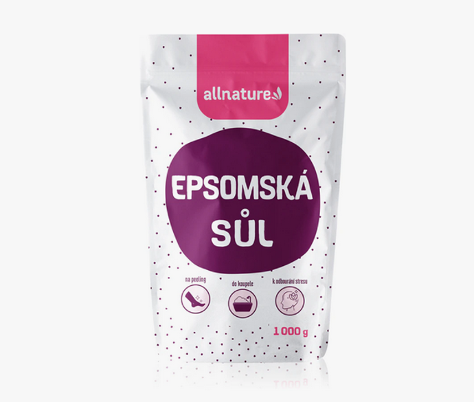 Detoxikujte organismus a ulevte namoženým svalům. Obojí vám umožní Allnature Epsomská sůl do koupele s vysokým obsahem hořčíku a síranu. Sůl je ideální k přípravě relaxačních lázní, ale také koupelí nohou. 107 Kč
