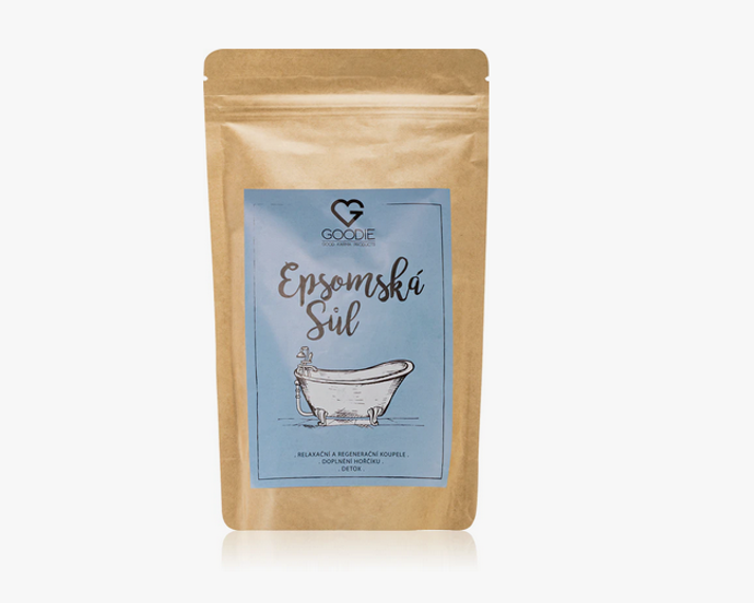 Přípravek do koupele Goodie Epsomská sůl vám pomůže k perfektnímu pocitu pohody a uvolnění. 170 Kč
