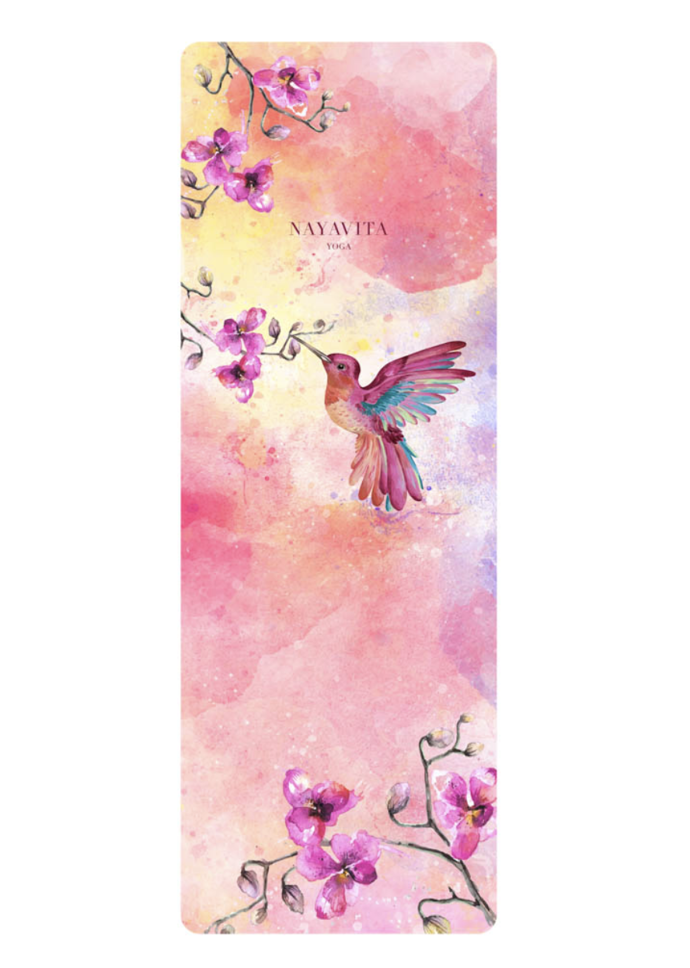 Růžová cestovní podložka na cvičení s kolibříkem Colibri Dream, 1790 Kč
