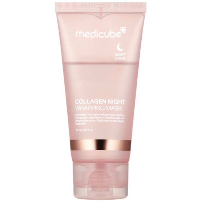 Medicube - Collagen Night Wrapping Peel Off Mask – slupovací maska určená pro noční péči o pleť obličeje, 649 Kč
