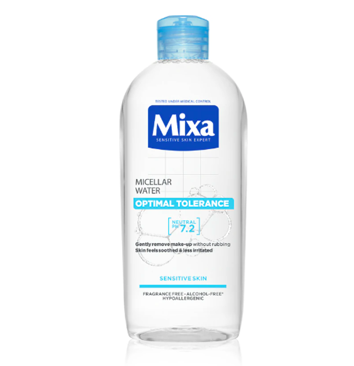 Micelární voda, Mixa, 230 Kč
Micelární voda, Mixa, 230 Kč