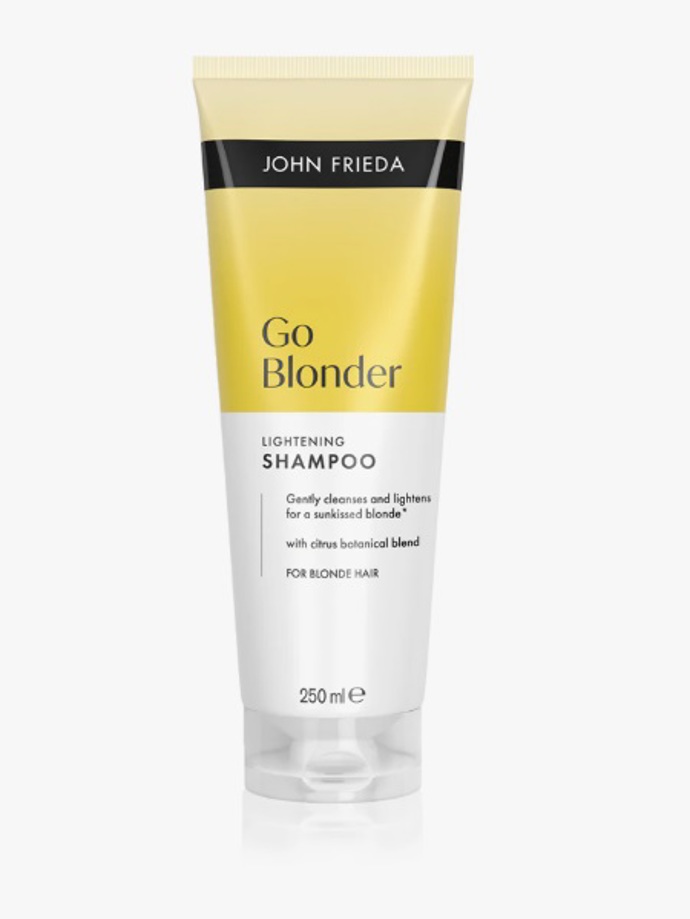 Zesvětlující šampon pro blond vlasy, John Frieda, 91 Kč
