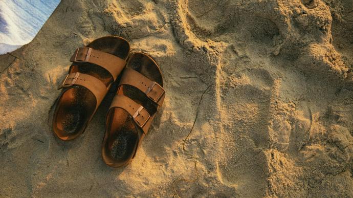 Pantofle Birkenstock na pláž
