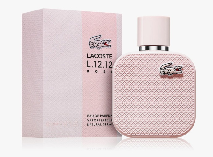 Pudrová parfémovaná voda pro ženy s růží a pižmem, Lacoste, 636 Kč
