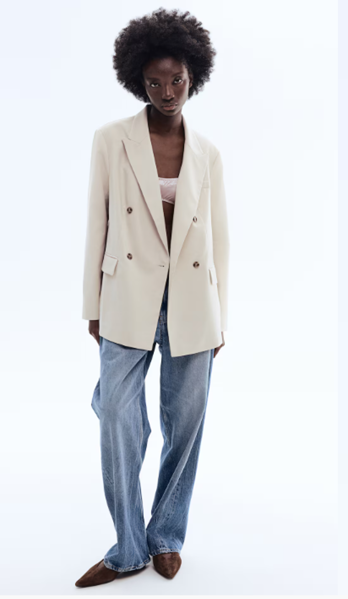 Krémové volné sako H&M, 1099 Kč

