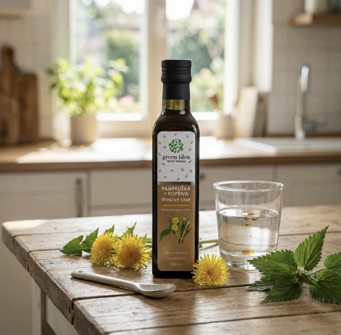 Green idea Pampeliška+kopřiva sirup, 147 Kč
Green idea Pampeliška+kopřiva sirup, 147 Kč