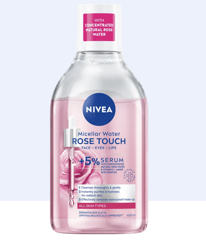 Dvoufázová micelární voda NIVEA Rose Touch, 260 Kč
