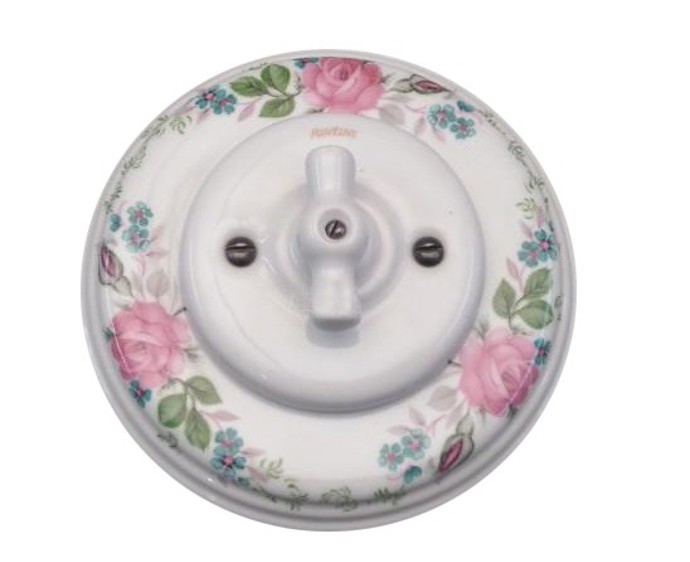Dekorovaný retro porcelánový vypínač, 2590 Kč, starakrasa.cz
Dekorovaný retro porcelánový vypínač, 2590 Kč, starakrasa.cz
