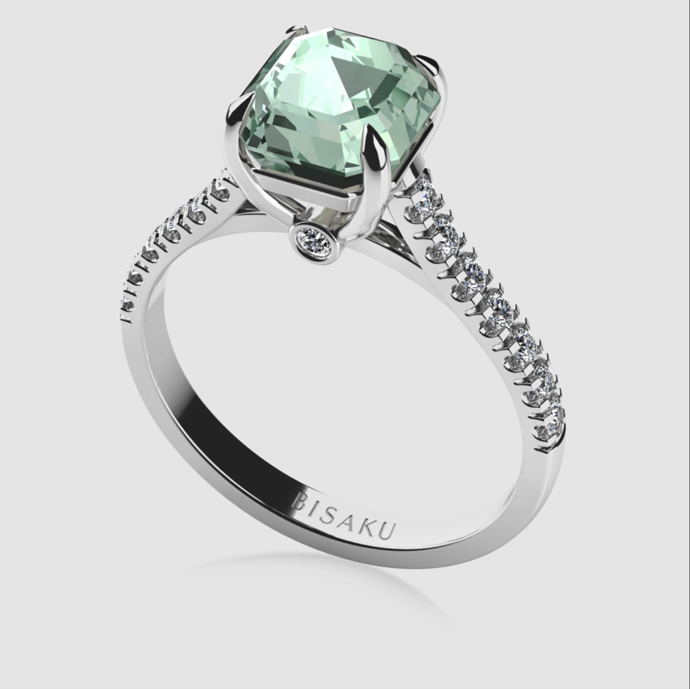 Zásnubní prsten s turmalínem a diamanty Donna I, Bisaku, 20 500 Kč
