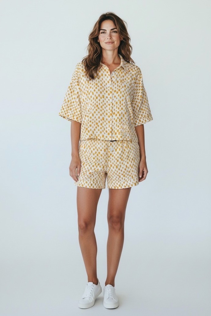 Mušelínový letní set Sunny Whisper, 2900 Kč, JP-atelier (Jana Palatková), dostupné na Fler.cz
