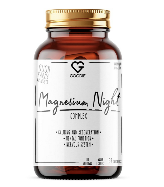 Magnesium večerní komplex kombinuje tři prémiové formy hořčíku – bisglycinát, laktát a threonát – které společně podporují relaxaci svalů, uvolnění nervového systému a klidný přechod do spánku. 399 Kč
