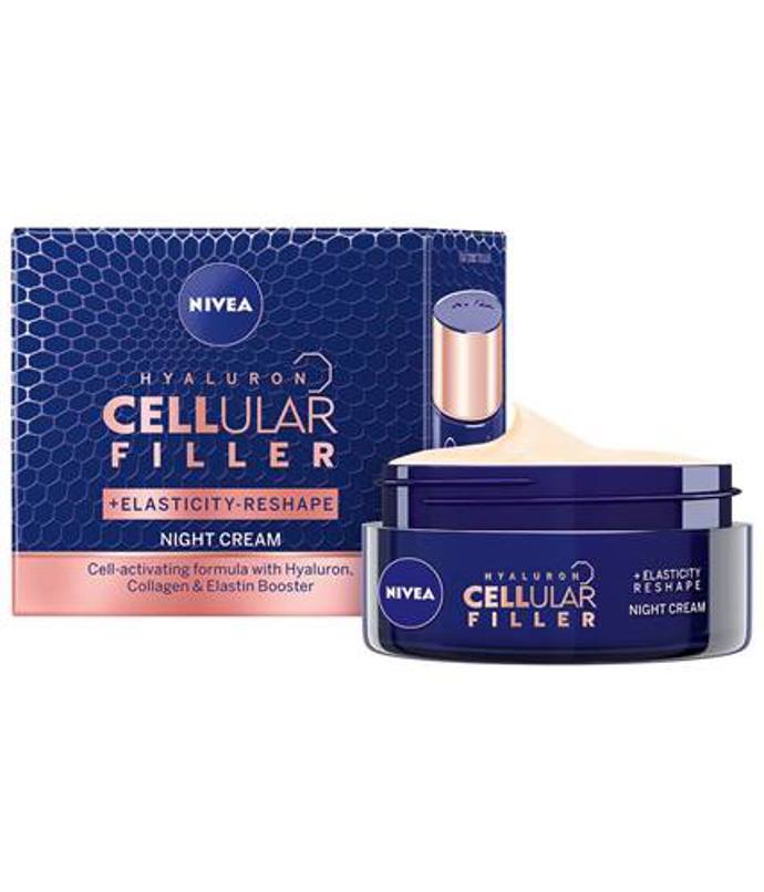 Noční krém Hyaluron Cellular Filler + Elasticity ‐ Reshape (NIVEA, 50 ml, 450 Kč). Bohaté složení se vstřebá do pleti během noci a poskytuje jí hloubkovou výživu a regeneraci. Viditelně redukuje i hluboké vrásky.
Noční krém Hyaluron Cellular Filler + Elasticity ‐ Reshape (NIVEA, 50 ml, 450 Kč). Bohaté složení se vstřebá do pleti během noci a poskytuje jí hloubkovou výživu a regeneraci. Viditelně redukuje i hluboké vrásky.