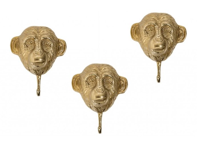 Set tří zlatých nástěnných háčků Bobo, Moebel Living, 1 944 Kč. V síti DESIGNOVYNABYTEK.CZ během jarních Dnů Marianne nakoupíte se slevou 25 %.
