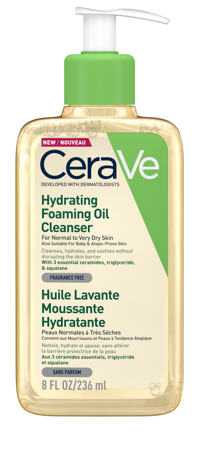 Hydratační čisticí pěnicí olej, Cerave, 236 ml, 259 Kč
