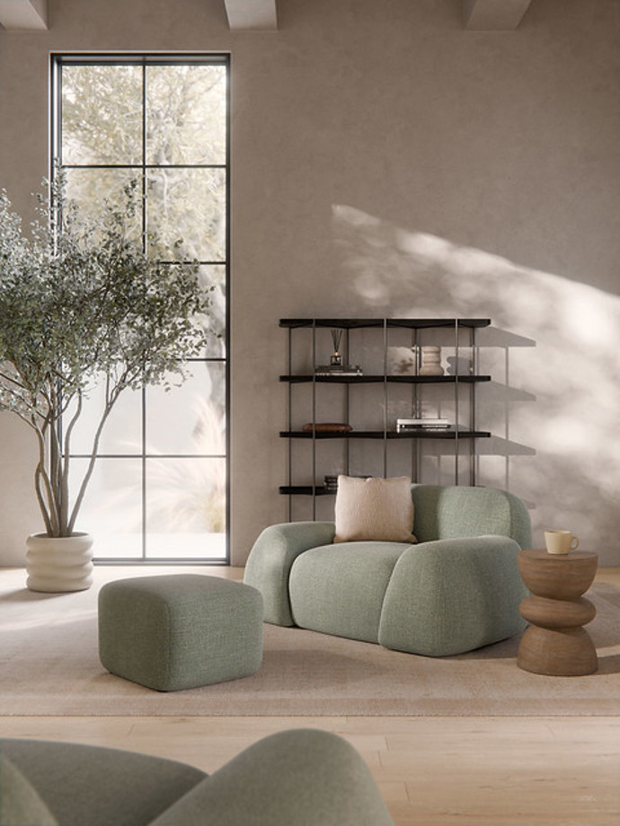 Bouclé křeslo Wolke, Westwing Collection, 24 599 Kč
