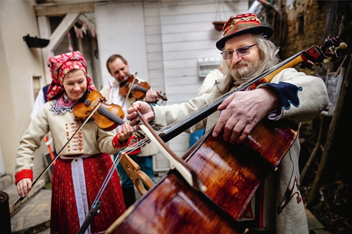 Muzikanti na fašanku ve Strání
Muzikanti na fašanku ve Strání