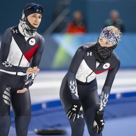 Nikola s Martinou během tréninku na olympijských hrách
