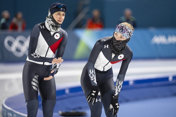 Nikola s Martinou během tréninku na olympijských hrách
