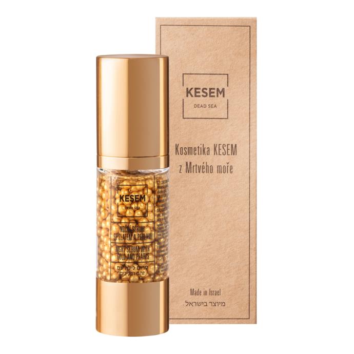 Noční sérum se zlatem a perlami KESEM (30 ml, 1194 Kč, dostupné na mojelekarna.cz)
