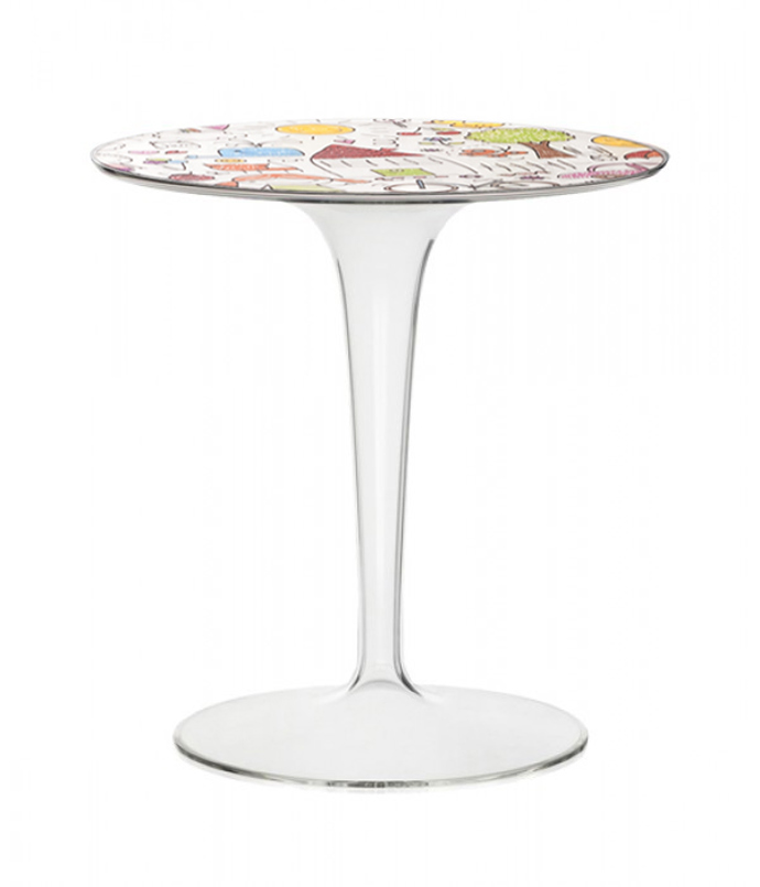 Stolek TipTop s obrázkem, design Philippe Starck, Kartell, 7500 Kč
