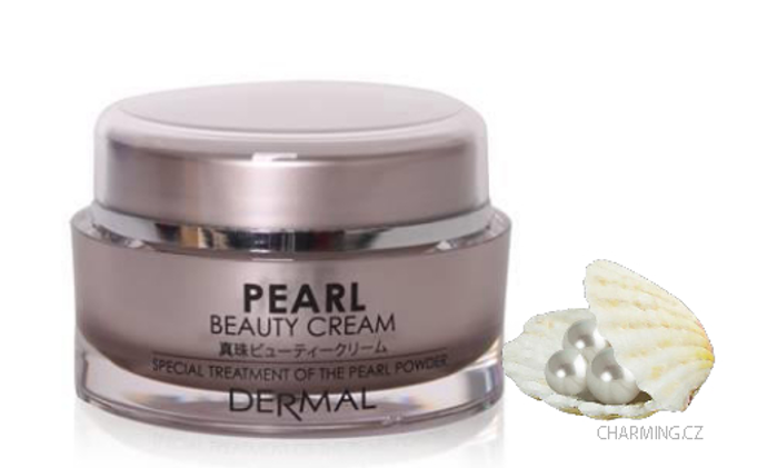 Rozjasňující pleťový krém s výtažkem z perel DERMAL Pearl 24h (50 g, 719 Kč, dostupné na charming.cz)
