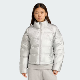 Stříbrný puffer, Adidas, 4199 Kč
