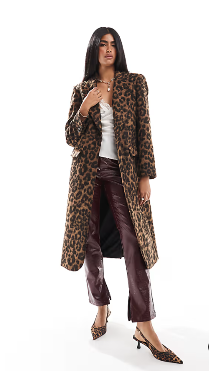 Leopardí kabát, ASOS, 2407 Kč
