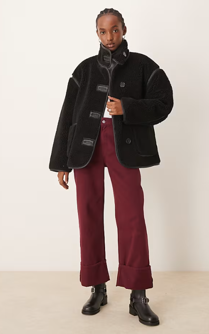 Černá bunda, ASOS, 2763 Kč
