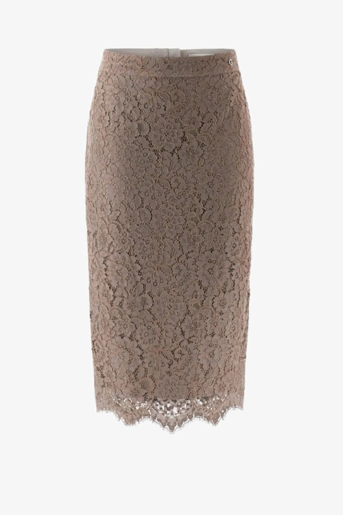 Krémová pouzdrová sukně, Guess, 3 390 Kč
