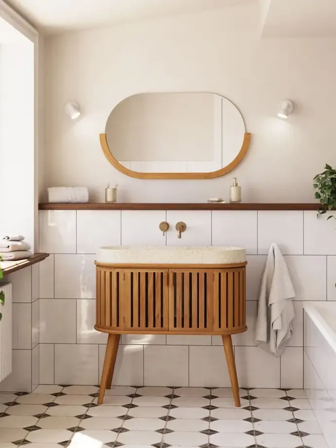 Skříňka s umyvadlem Rokia, Kave Home, 26 736 Kč
