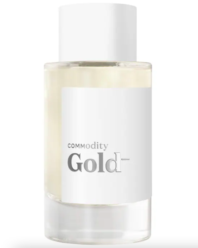 Commodity Gold s vůní jalovcových bobulí, vanilky, santalu, ambry, benzoinu a Iso E Super, 100 ml, 3750 Kč
