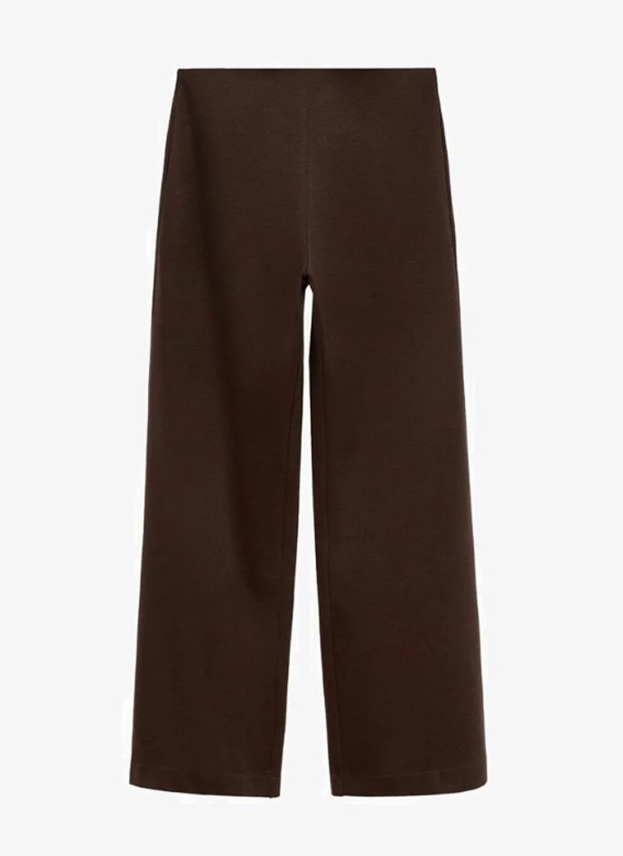 Čokoládově hnědé kalhoty, Mango, 799 Kč
