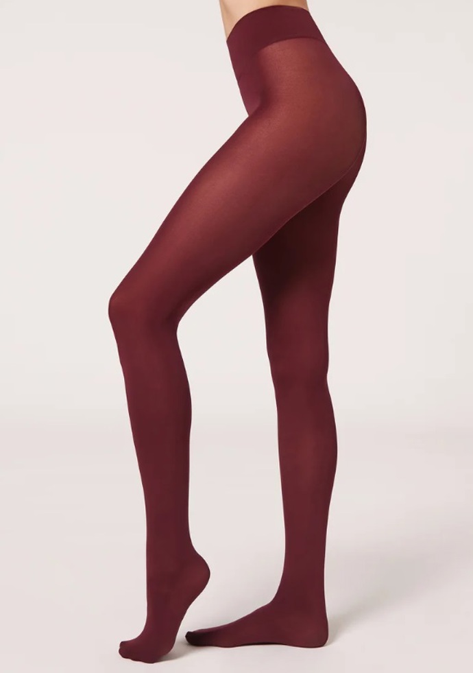 Bordó punčocháče, Calzedonia, 265 Kč
