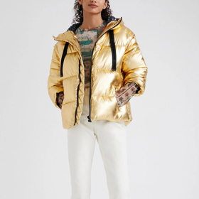 Metalický puffer, Desigual, 2299 Kč
