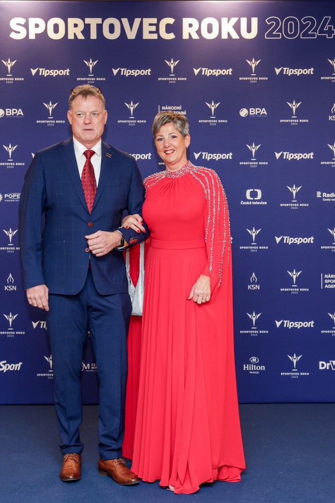 Radim s manželkou Šárkou na akci Sportovec roku 2024
