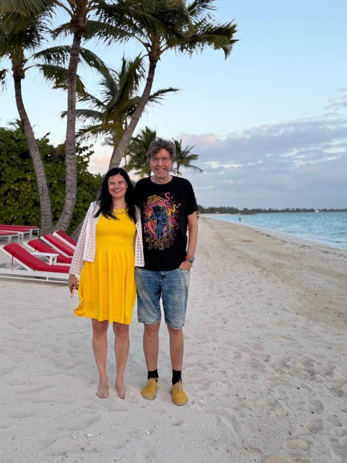 S manželem Milošem Čermákem na Bahamách
