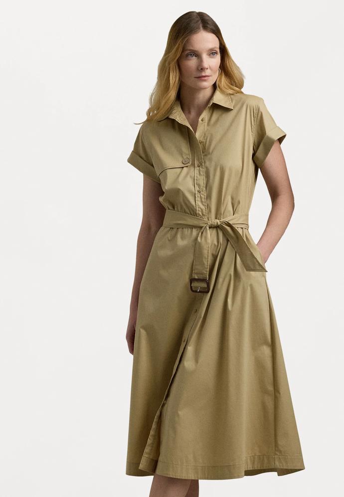 Lauren Ralph Lauren, BELTED STRETCH-COTTON BLEND SHIRTDRESS - Košilové šaty - birch tan, 6 930 Kč

 
