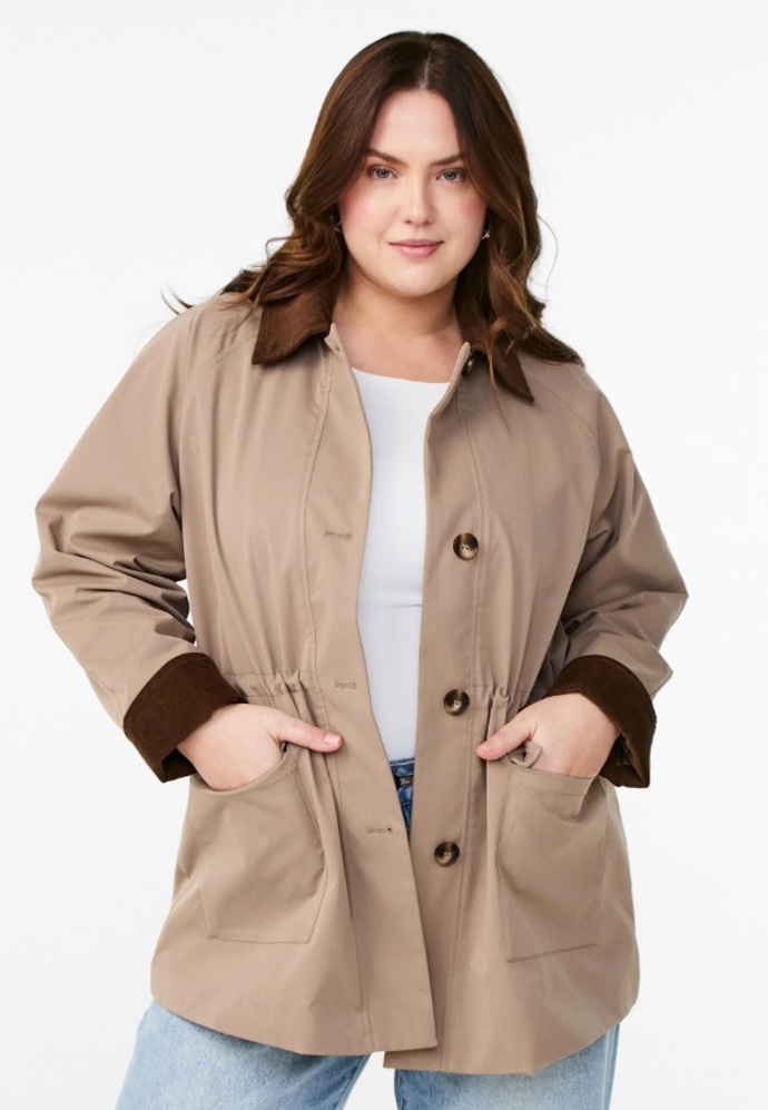 Béžová Plus Size parka, Zizzi, 2 399 Kč
