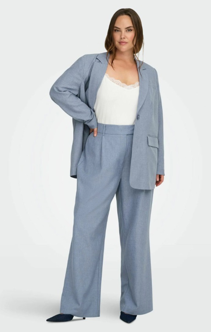 Kancelářské plus size kalhoty s vysokým pasem, ONLY, 1 299 Kč 
