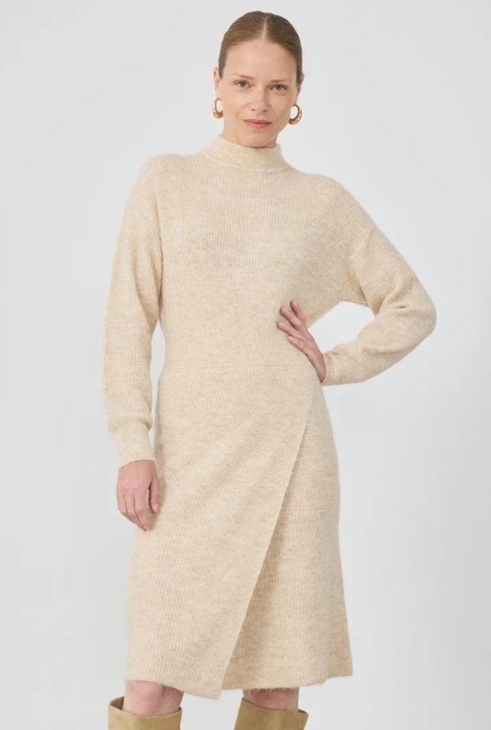 Béžové pletené šaty, Anna Field, 960 Kč
