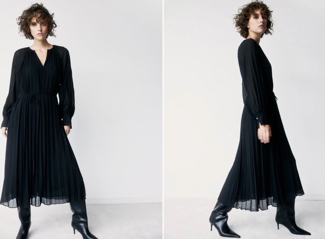 Plisované šifonové šaty, H&M, 1 199 Kč
