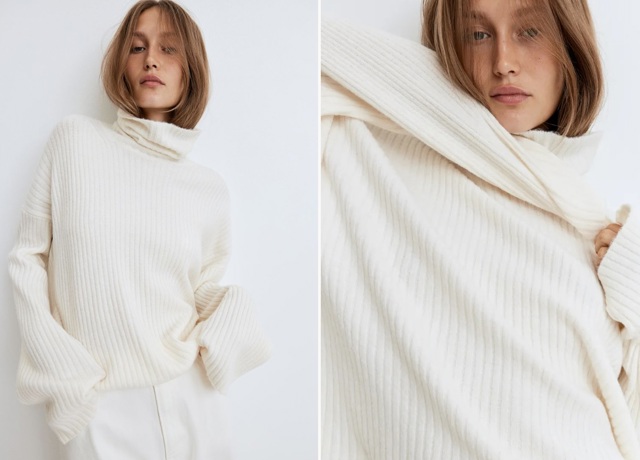 Oversized svetr s rolákem, H&M, 549 Kč
Oversized svetr s rolákem, H&M, 549 Kč