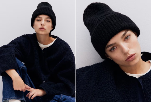 Čepice z žebrovaného úpletu, H&M, 359 Kč
Čepice z žebrovaného úpletu, H&M, 359 Kč