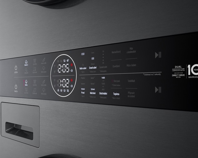 LG ovládací panel