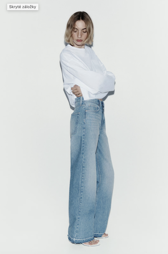 Džíny wide s vysokým pasem H&M, 739 Kč
