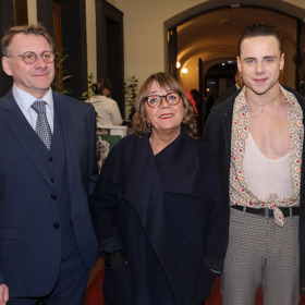 Antonín s rodiči Bárou Hrzánovou a Radkem Holubem
